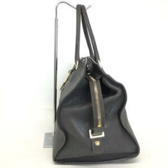 Saint Laurent Cabas Yves Chyc tote bag in Gray leather - Picture 4 of 15